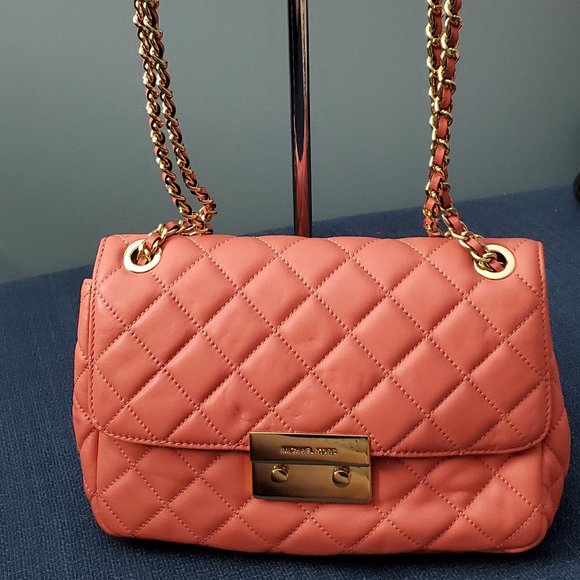 Michael Kors Large Chain Sloan Shoulder Quilted - Picture 1 of 14